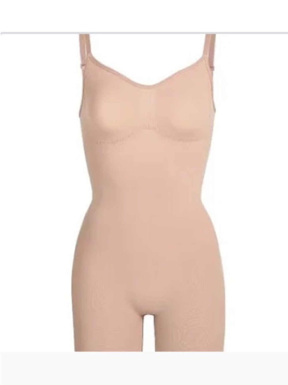 Shapewear Nude Bodysuit with Adjustable Straps - Size Medium